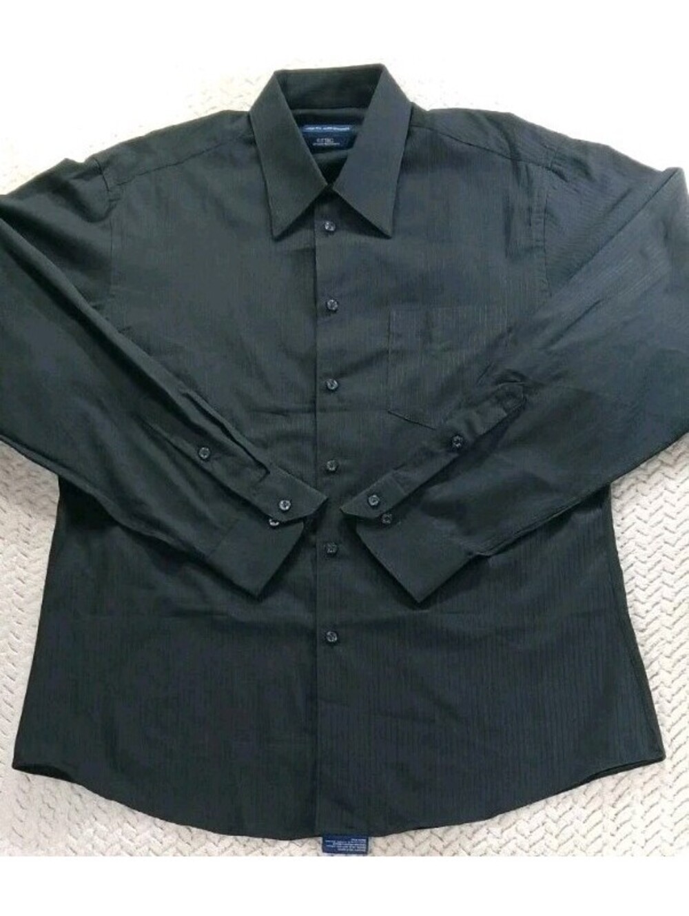 John Ashford - BLACK - Long Sleeve Dress Shirt - Large - 16-34/35 - NWOT